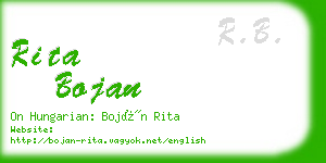 rita bojan business card